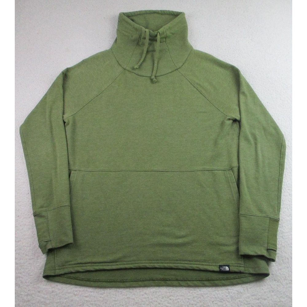 North Face Pullover Womens Medium High Neck Funnel Cozy Kangaroo Pocket Sweater‎